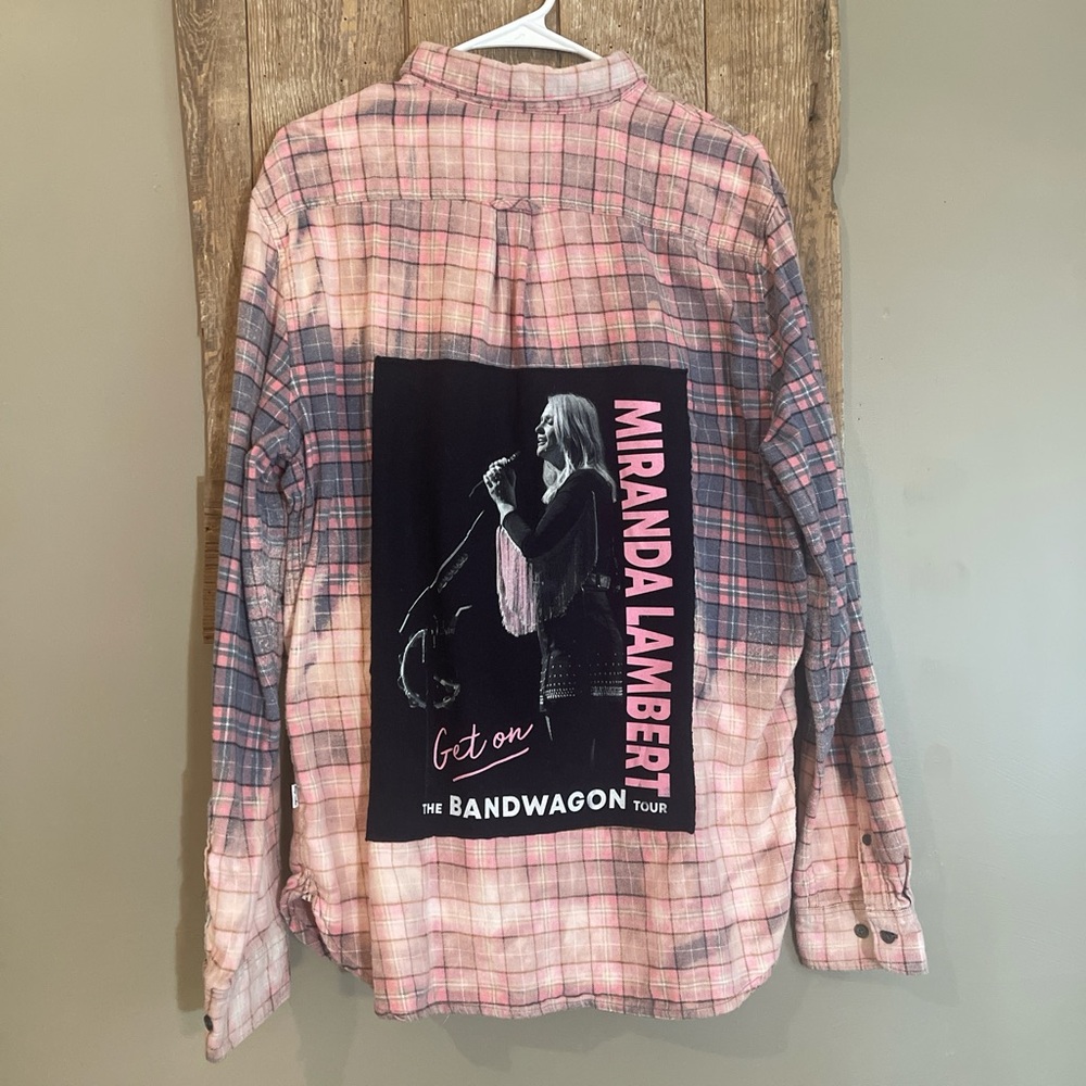 Miranda Lambert Up-cycled Graphic flannelShirt